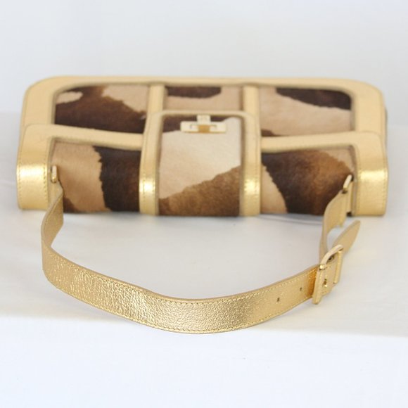 Lambertson Truex / Brown Animal Print / Gold Trim - Picture 8 of 9